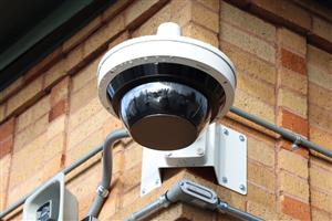 Security camera at a school